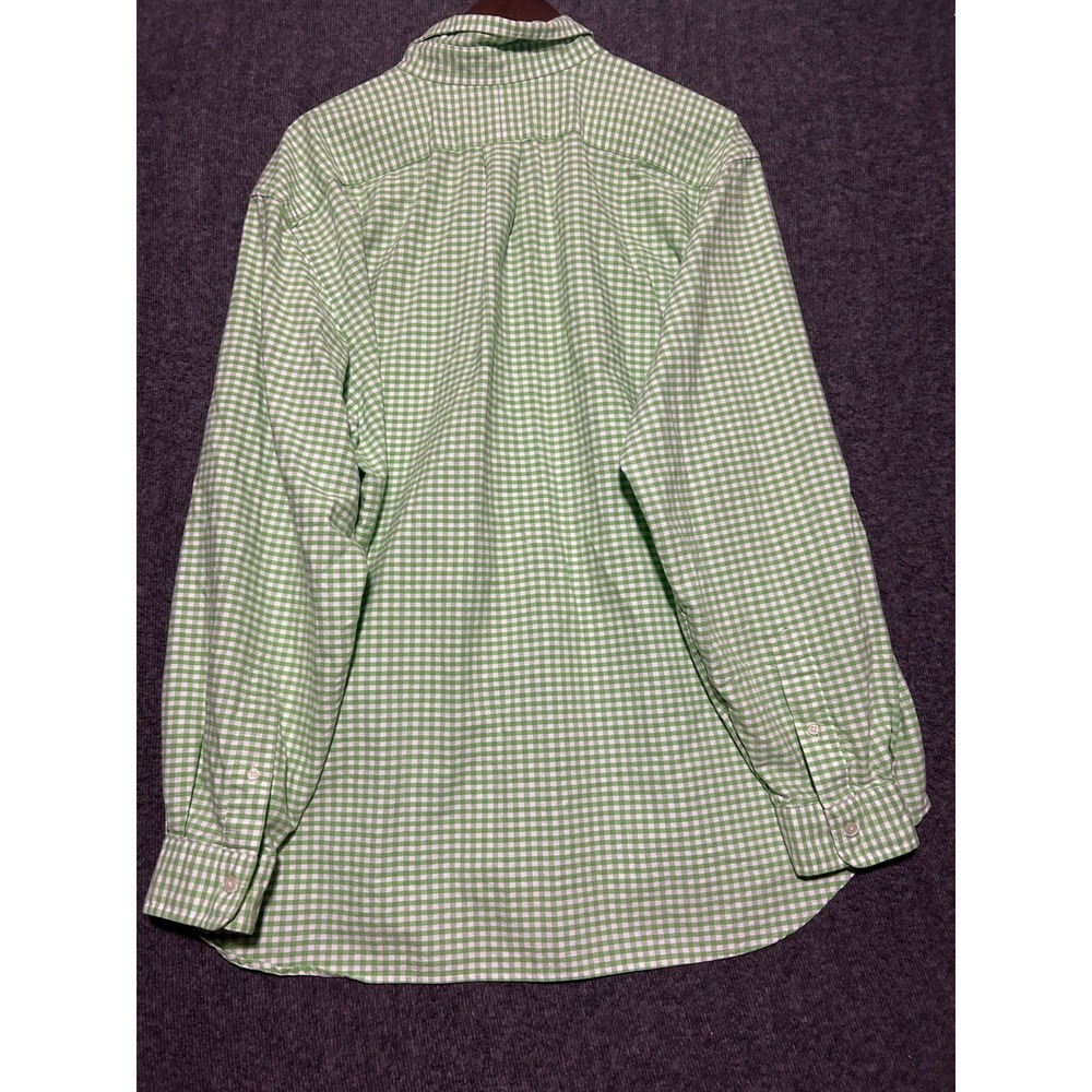 Ralph lauren button down shirt sleeve green size 2XB flesh pony gingham check - Picture 3 of 7